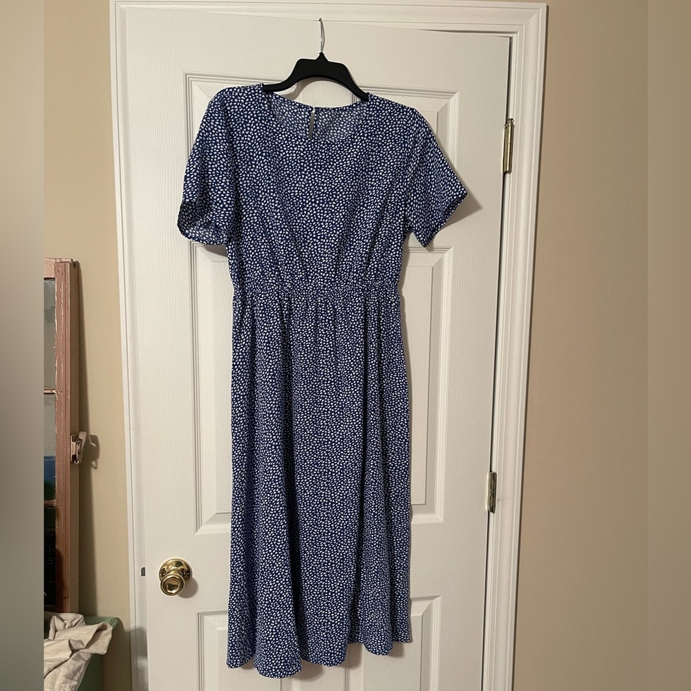 Blue and White SHEIN Dress